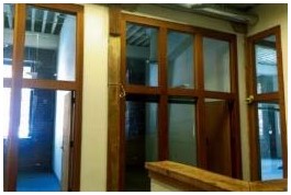 Before: close-up of former office fronts